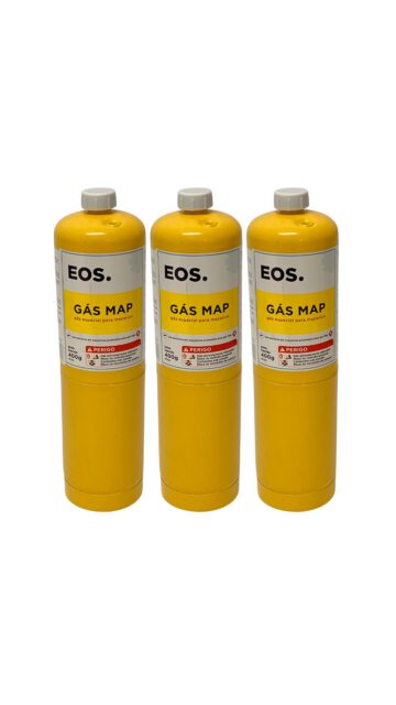 Kit 3x Refil Gás Map Eos 400gr - Alta Temperatura