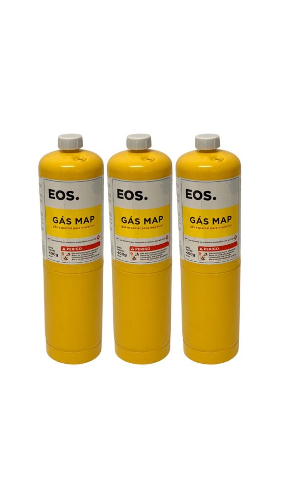 Kit 3x Refil Gás Map Eos 400gr – Alta Temperatura